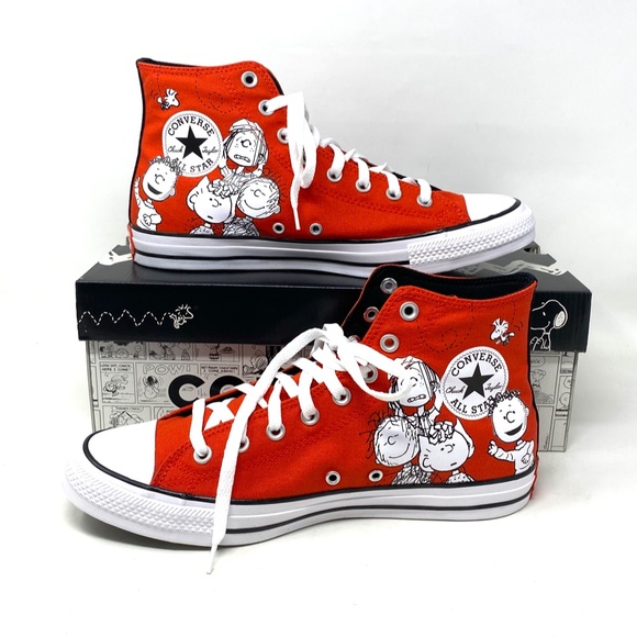 Converse Chuck Taylor All Star Peanuts Snoopy High Red Men’s Size Canvas A02573F - Picture 5 of 10